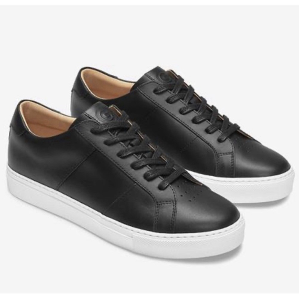 Greats Royale Black Leather Sneakers Men's Sz 10 Italy Luxury Minimalist $199